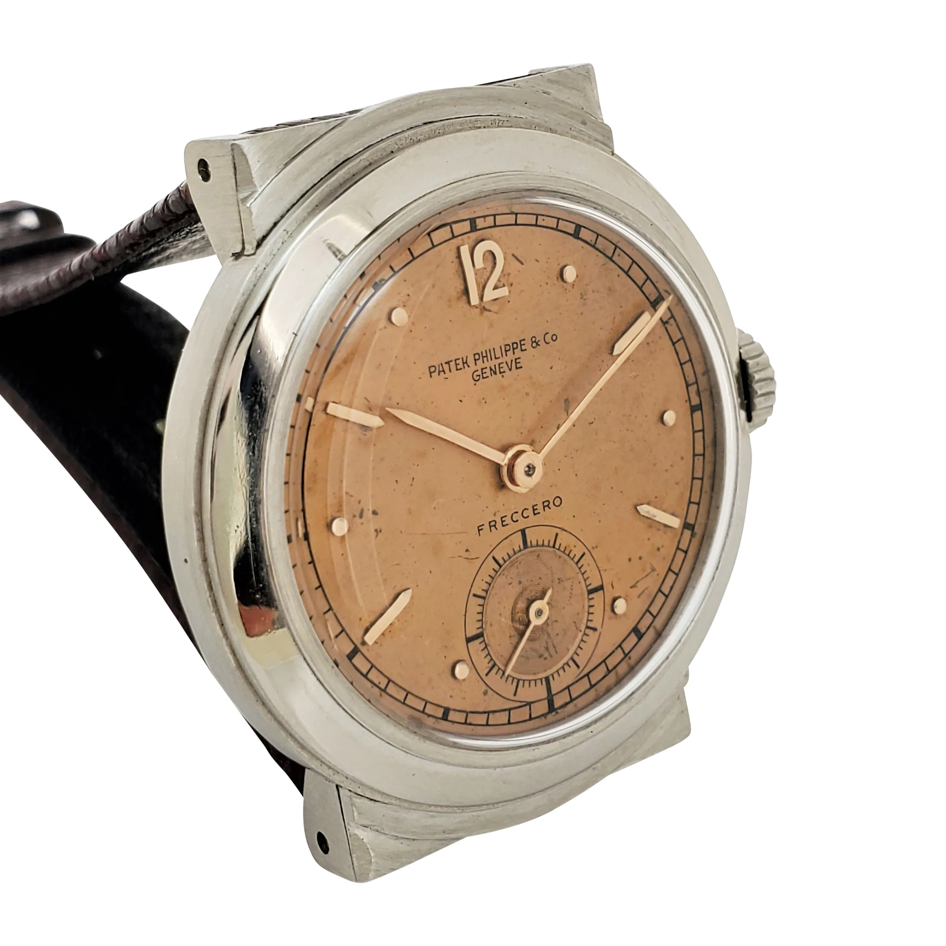 Patek Philippe 544A Vintage Stainless Steel Calatrava Watch Hooded Lugs, Circa 1940