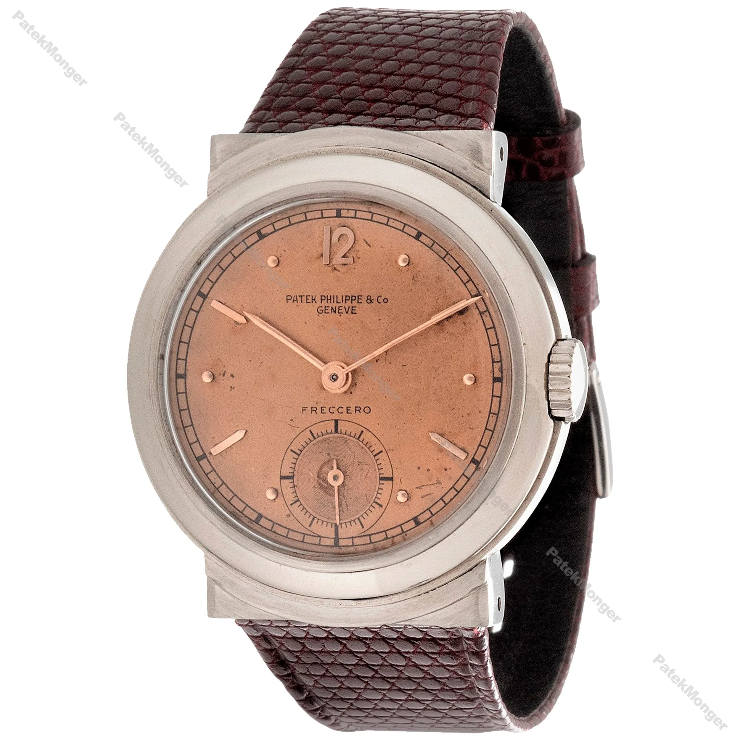 Patek Philippe 544A Vintage Stainless Steel Calatrava Watch Hooded Lugs, Circa 1940
