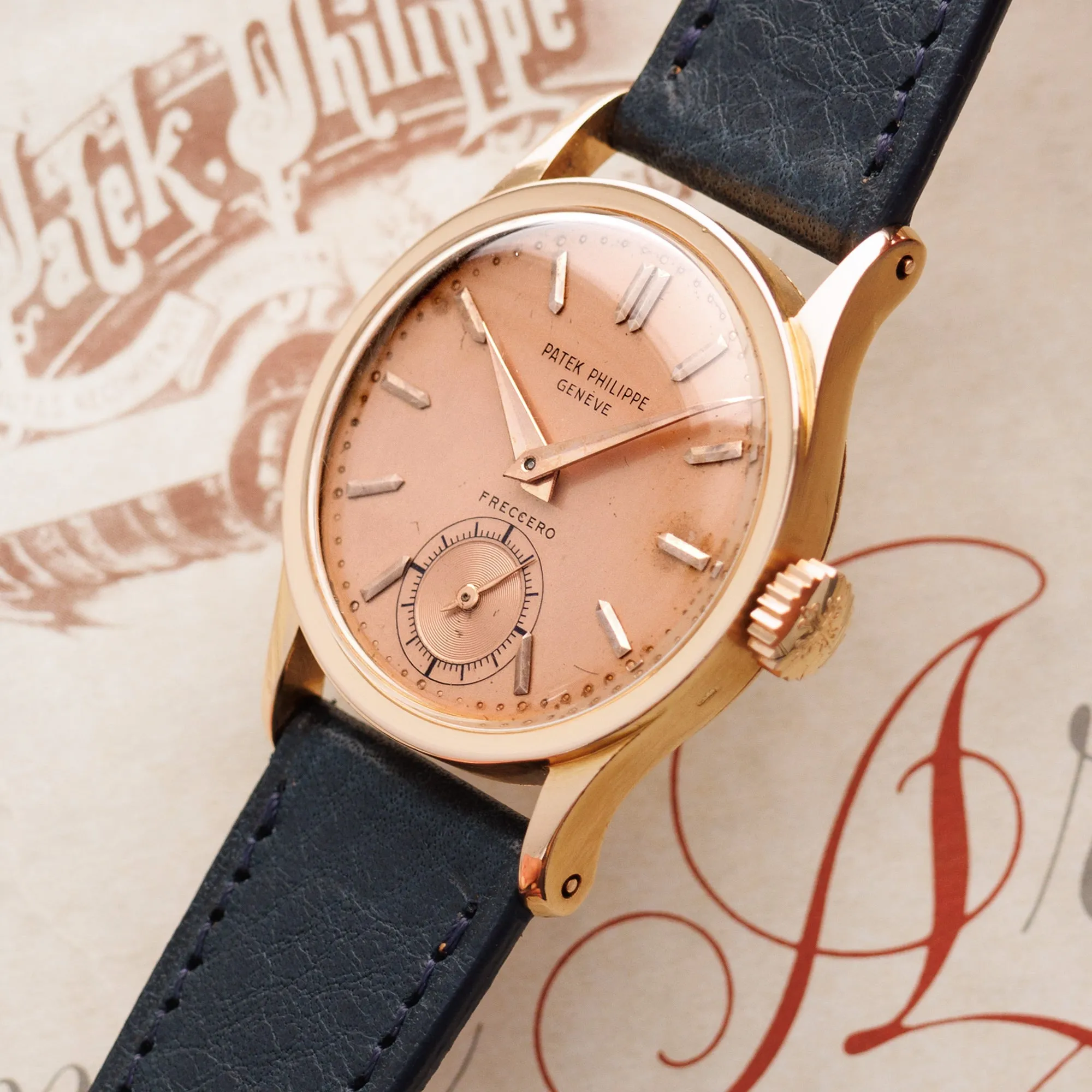 Patek Philippe Rose Gold Calatrava Ref. 1594 retailed by Freccero