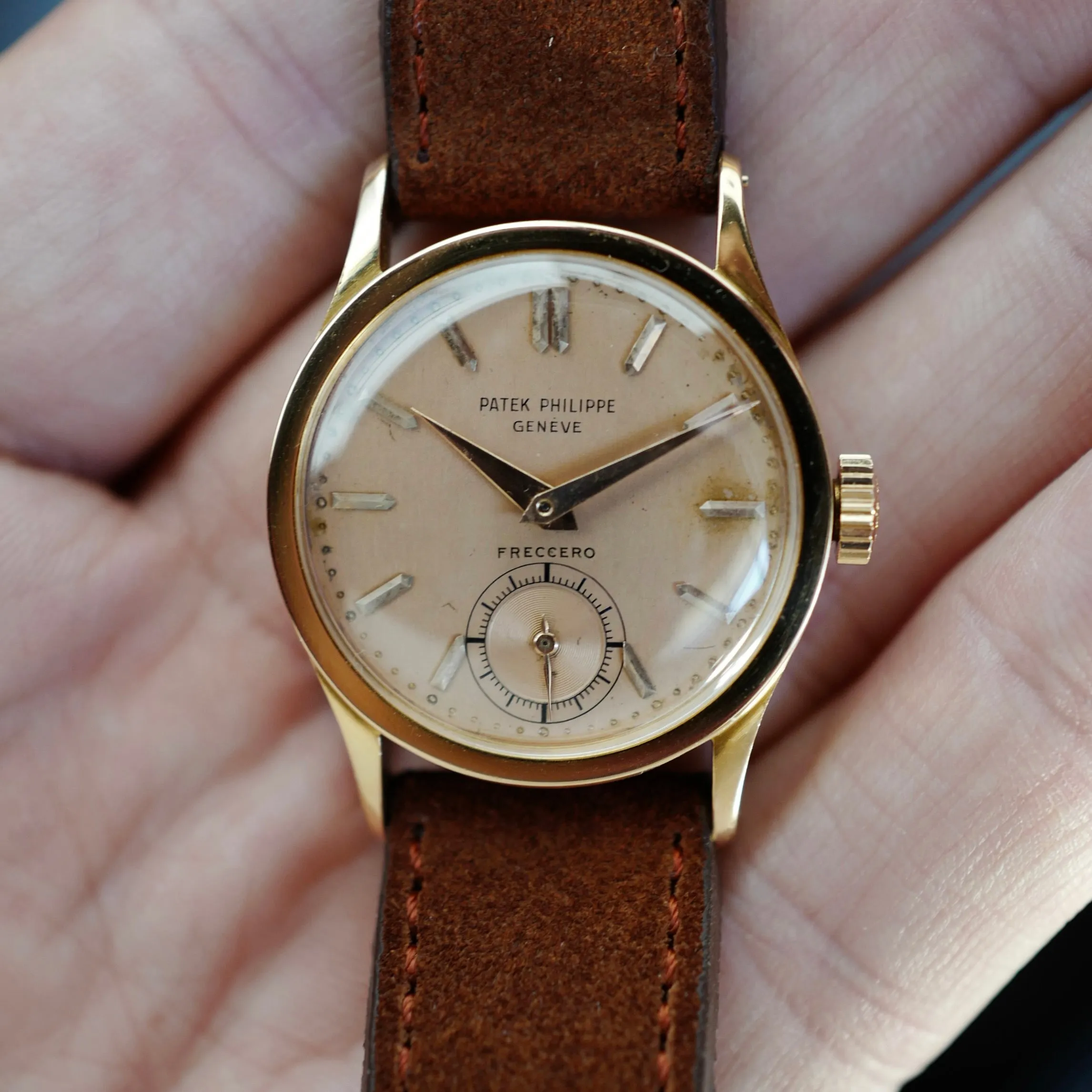 Patek Philippe Rose Gold Calatrava Ref. 1594 retailed by Freccero
