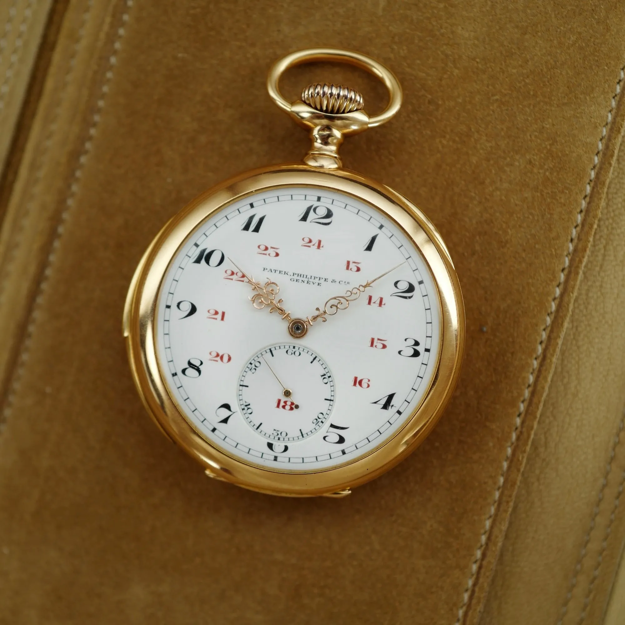 Patek Philippe Yellow Gold Pocket Watch Minute Repeater, Circa 1905