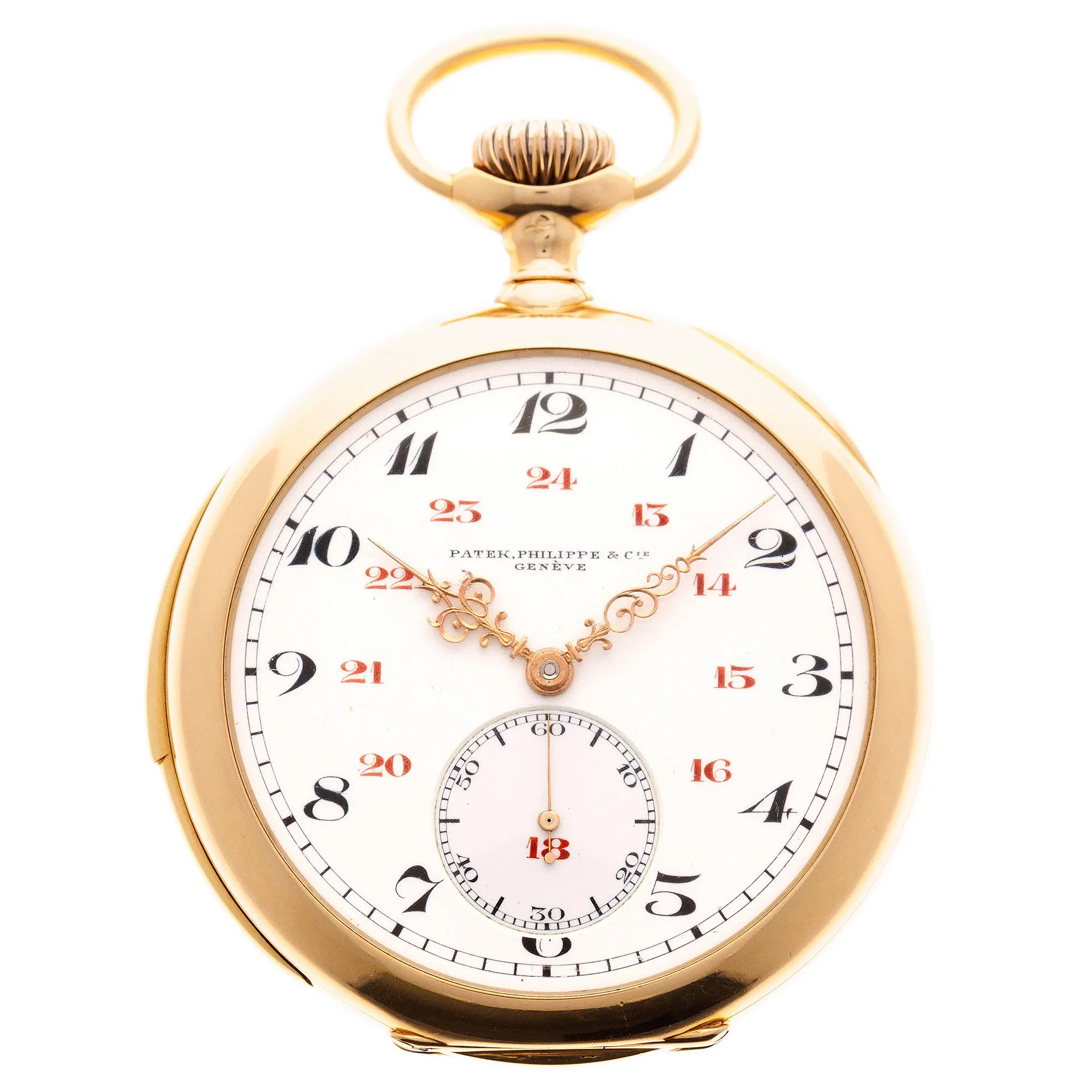 Patek Philippe Yellow Gold Pocket Watch Minute Repeater, Circa 1905