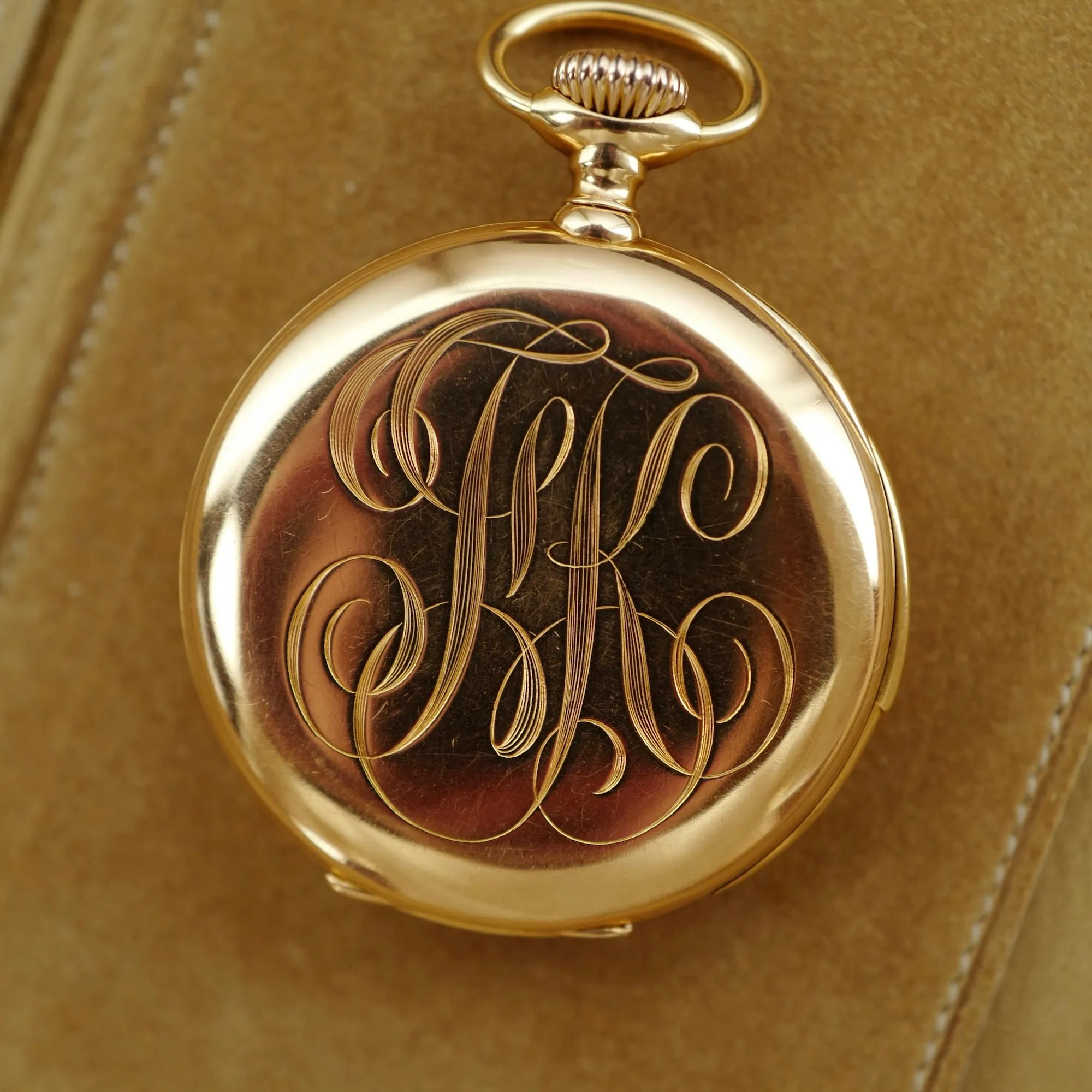 Patek Philippe Yellow Gold Pocket Watch Minute Repeater, Circa 1905