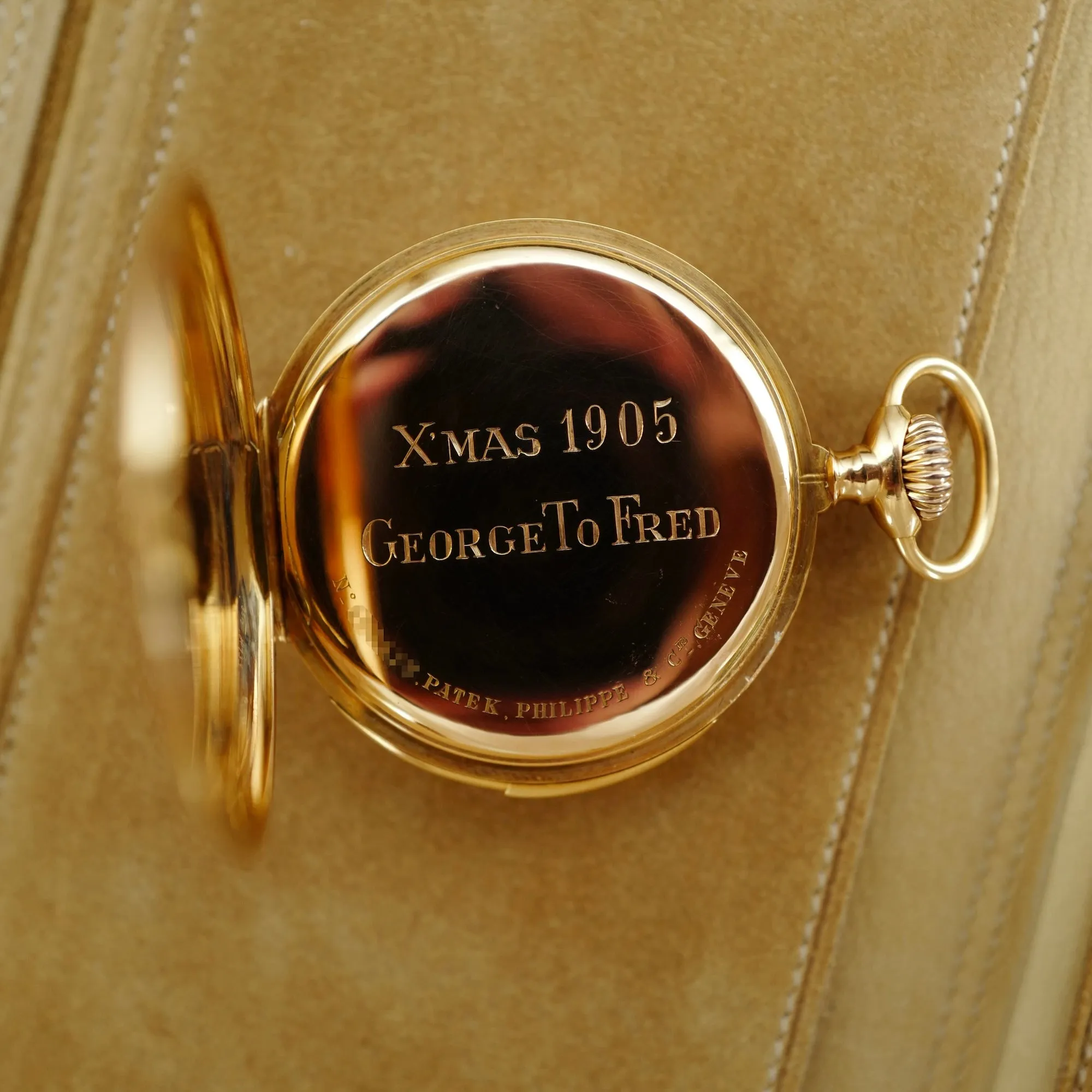 Patek Philippe Yellow Gold Pocket Watch Minute Repeater, Circa 1905
