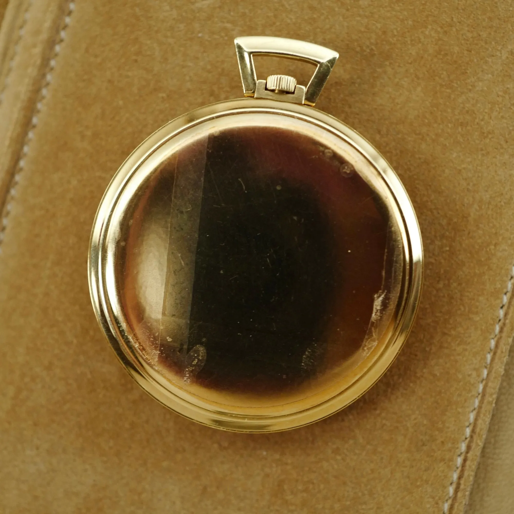 Patek Philippe Yellow Gold Pocket Watch with Guilloche Dial