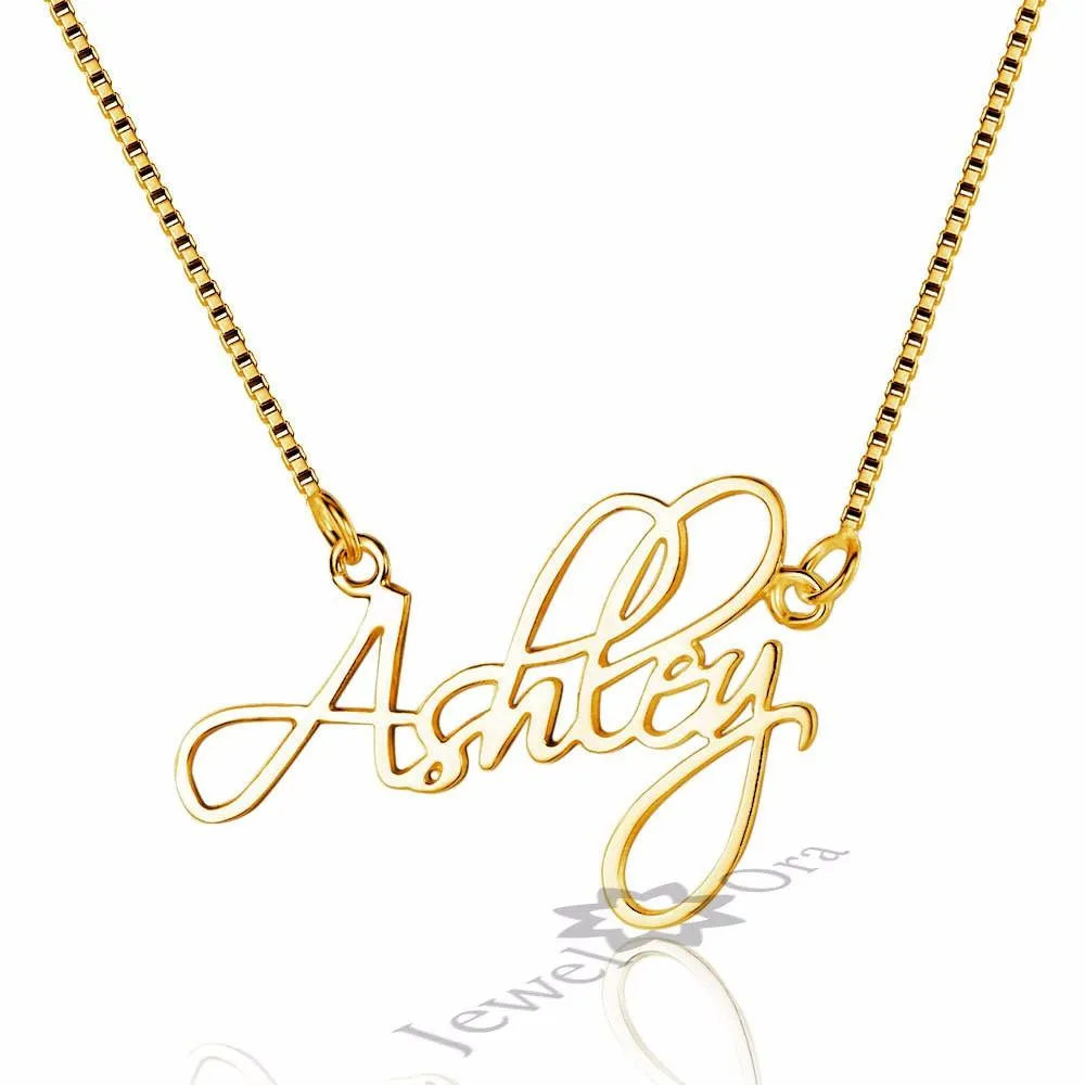 Personalized Women’s 925 Sterling Silver Necklace with Custom Nameplate Pendant, Christmas Gift Jewelry