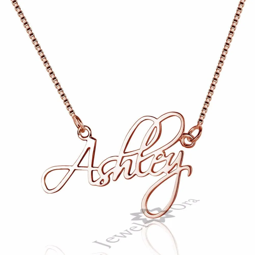 Personalized Women’s 925 Sterling Silver Necklace with Custom Nameplate Pendant, Christmas Gift Jewelry
