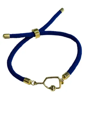 Pickleball Bling and ball Adjustable Bracelet