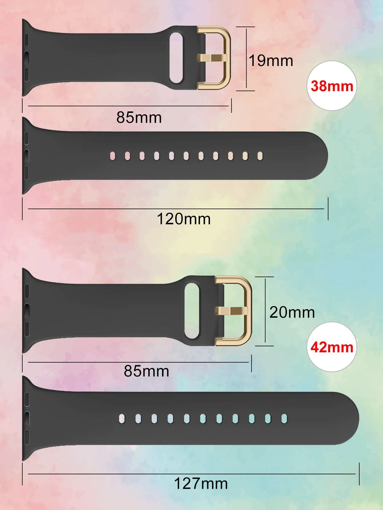 Plain Silicone watchband - Dark Grey