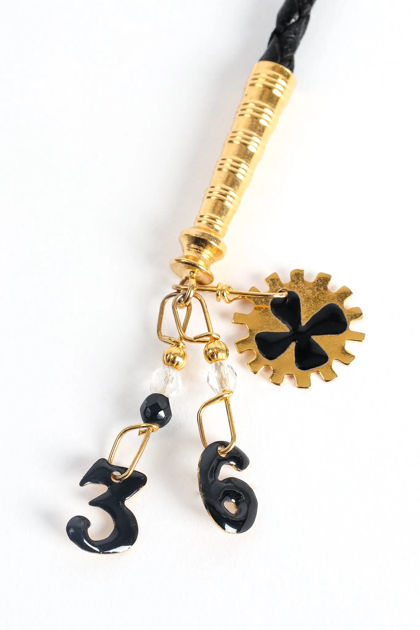 Pocket Watch & Gear Charm Bolo Tie