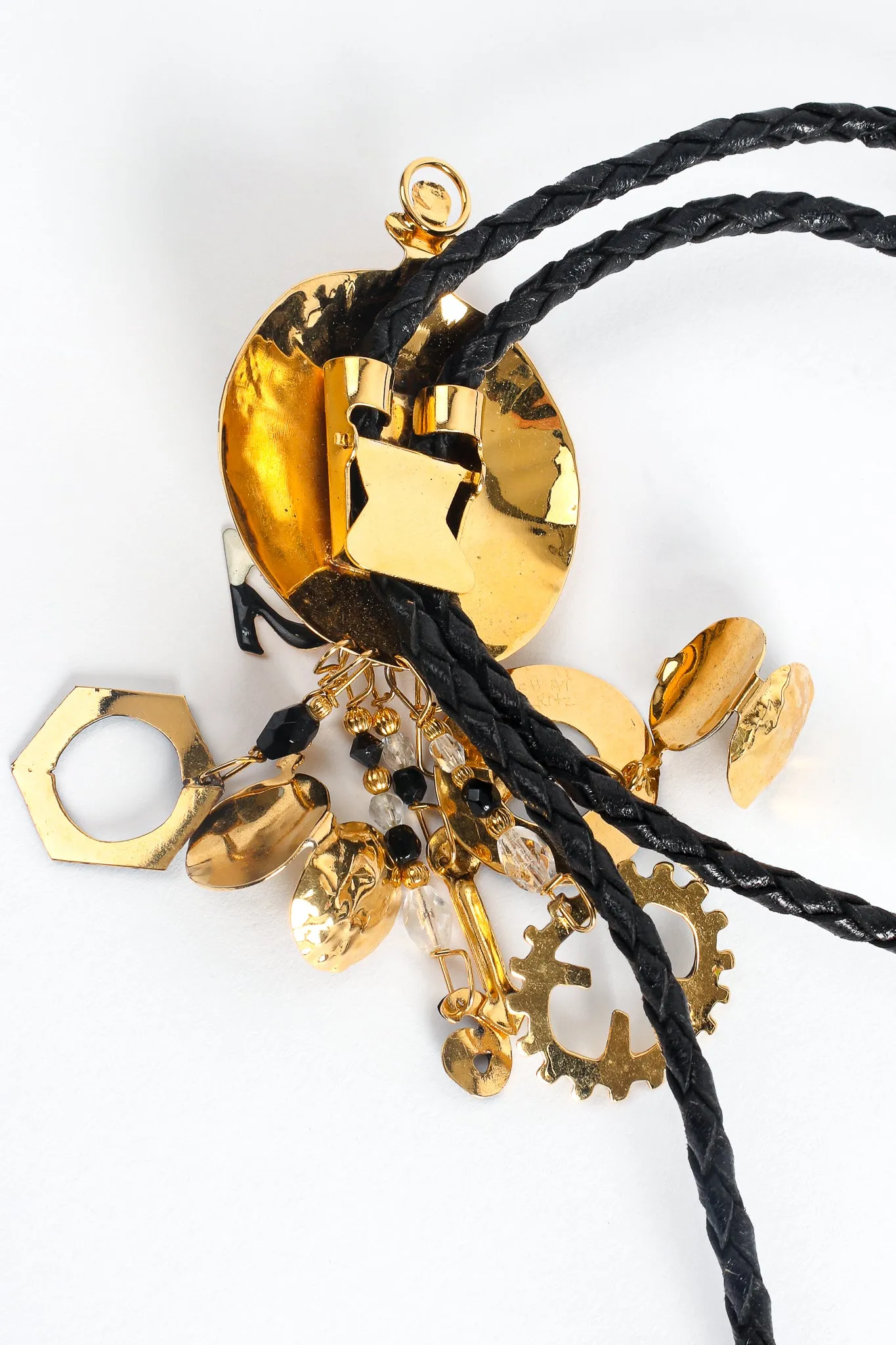 Pocket Watch & Gear Charm Bolo Tie