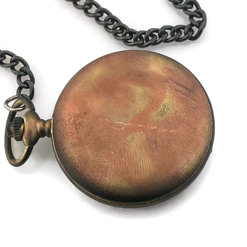 Pocket Watch with Cover, Multicolor Dial