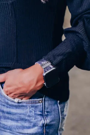 Printed Silicone Smart Watch Band - Marbled