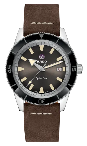 RADO Captain Cook Automatic 42mm Brown Dial Dark Brown Strap Men's Watch R32505305