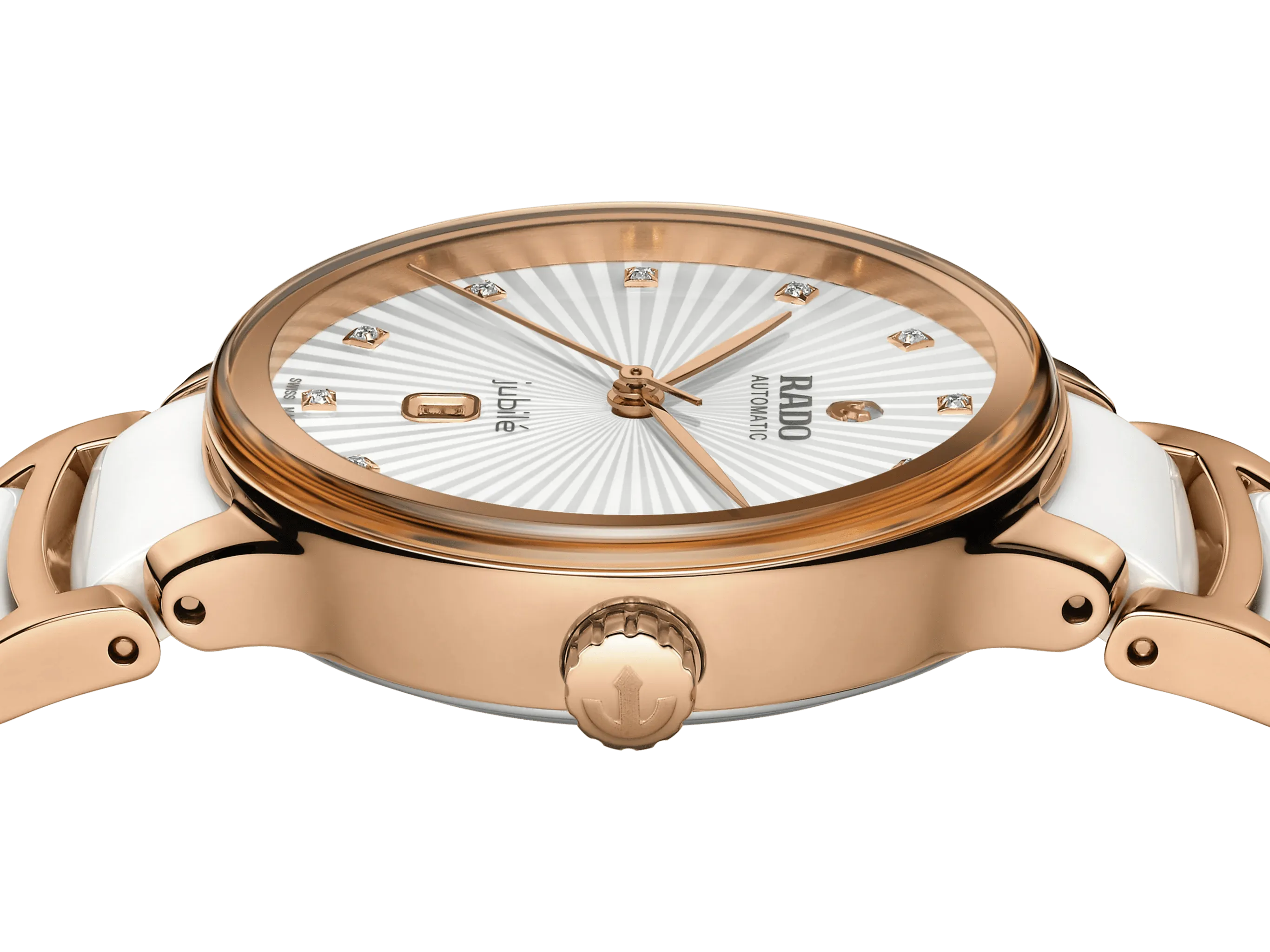 RADO Centrix Automatic Diamonds 30.5mm Rose Gold-White Women's Watch R30019744