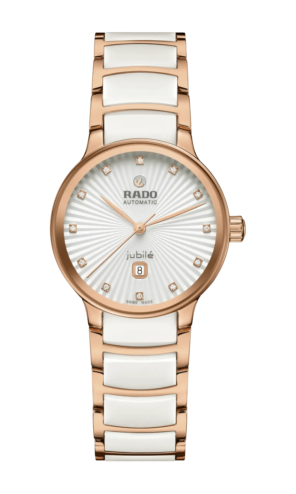 RADO Centrix Automatic Diamonds 30.5mm Rose Gold-White Women's Watch R30019744