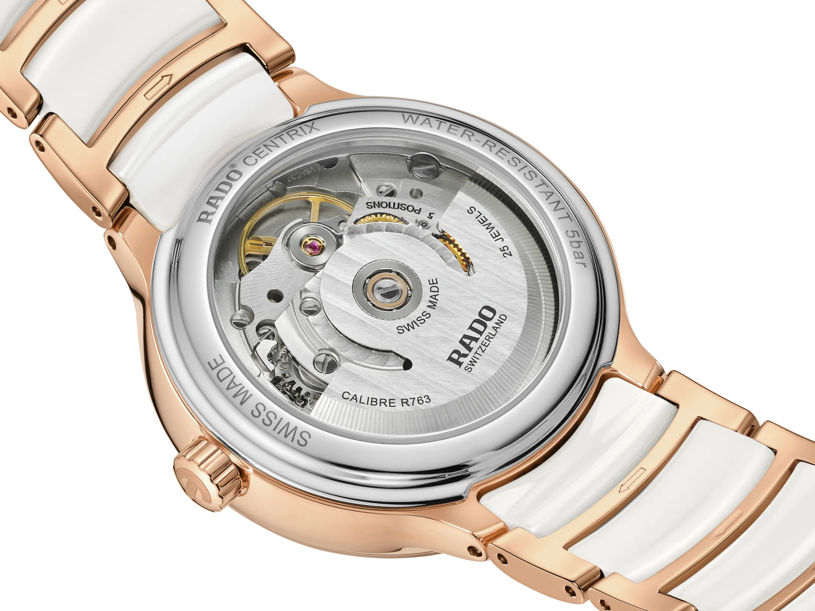 Rado Centrix Diamond White Ceramic RG PVD Automatic 35mm