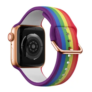 Rainbow Printed Silicone Band for Apple Watch