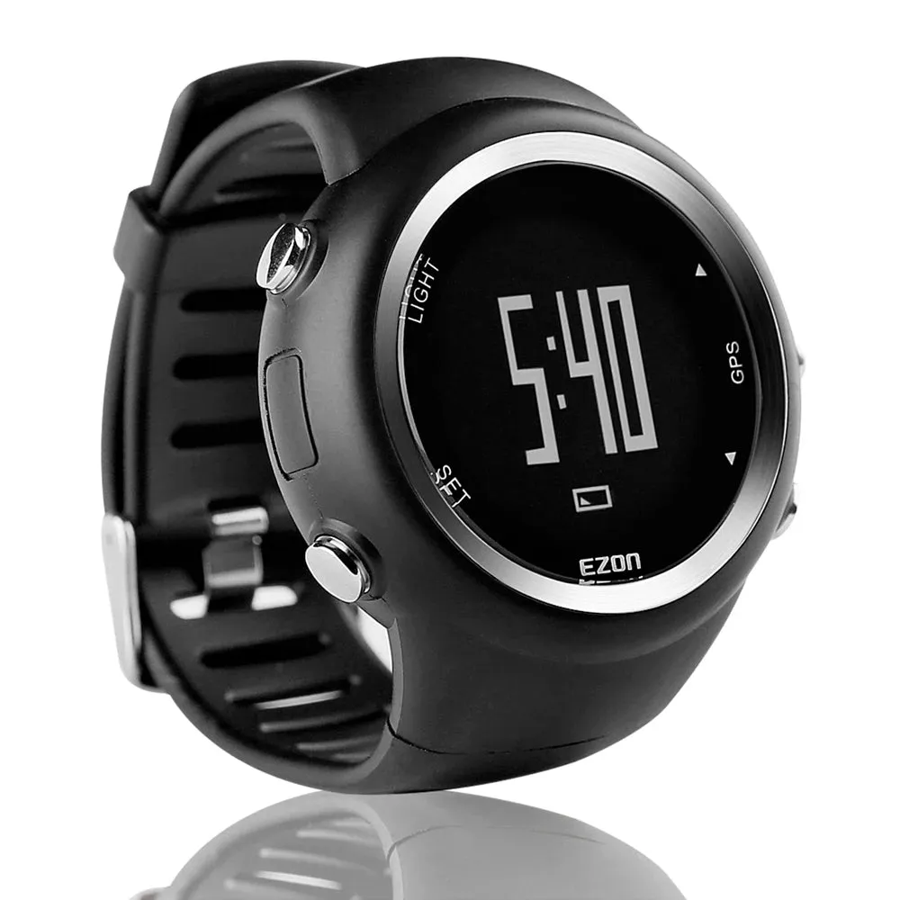 Rechargeable GPS Timing Watch Running Cycling Fitness Sports Watches Calories Counter Distance Pace 50M Waterproof