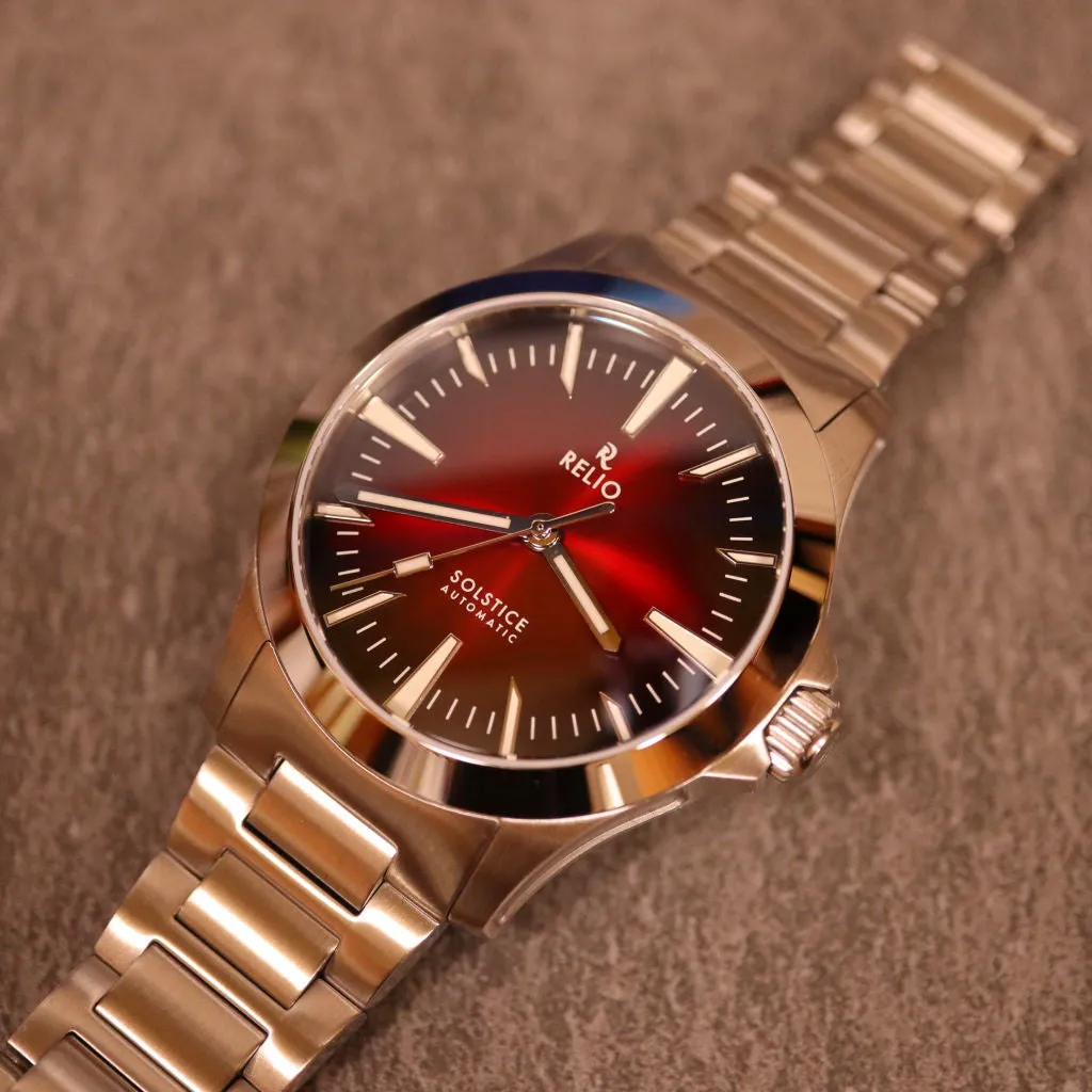 Relio Solstice Red - Sports&nbsp;Watch (Burgundy&nbsp;Fumé&nbsp;Sunburst)