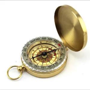 Retro Luminous Copper Pockets Compass Navigation Travel