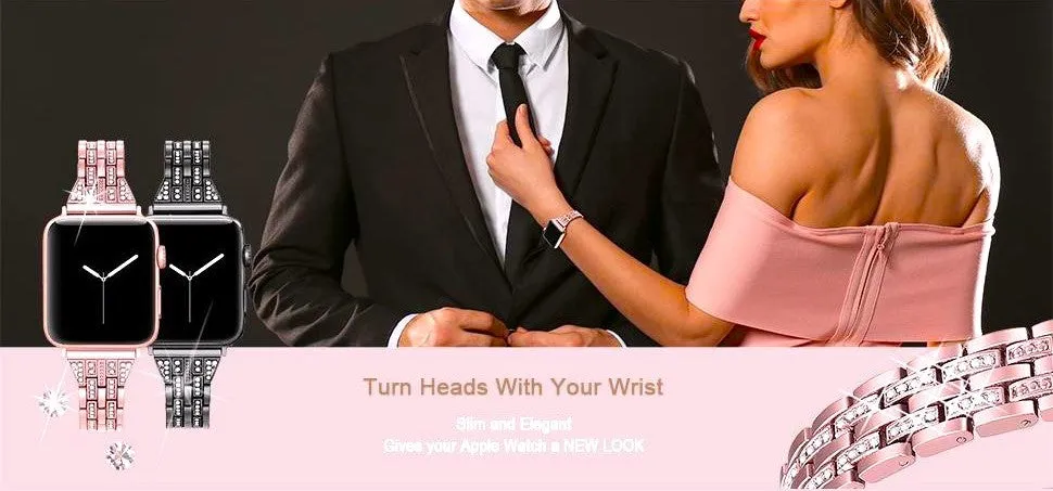 Rhinestone Band Compatible With Apple Watch