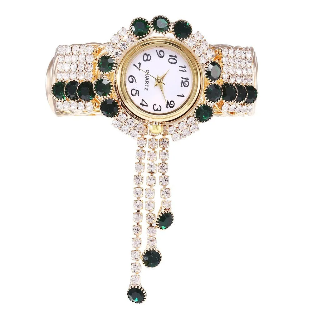 Rhinestone Bracelet Women Wristwatch