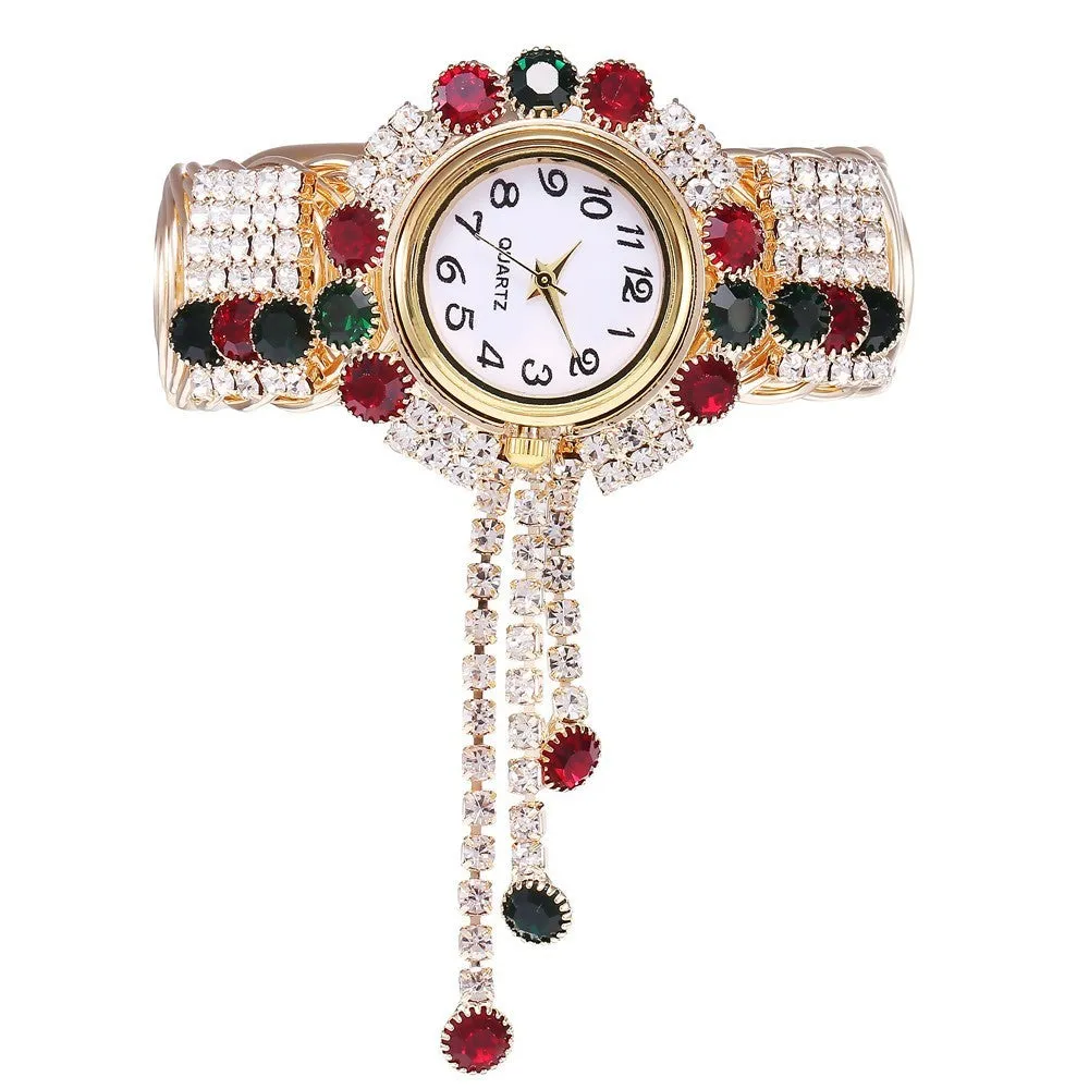 Rhinestone Bracelet Women Wristwatch