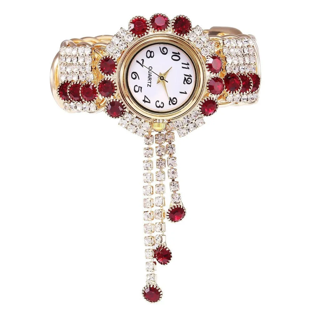 Rhinestone Bracelet Women Wristwatch