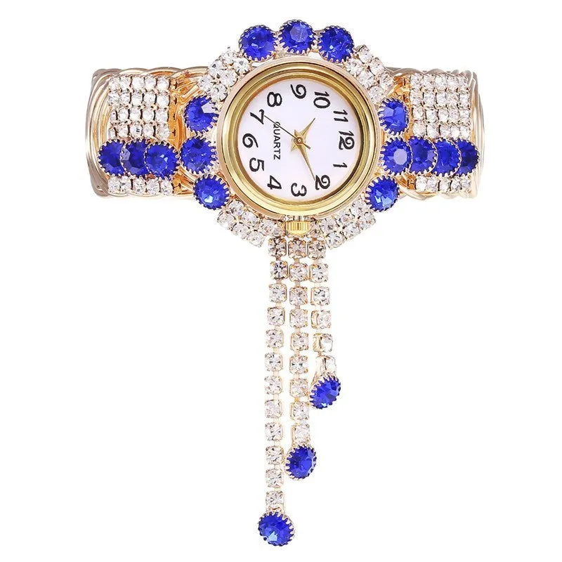 Rhinestone Bracelet Women Wristwatch