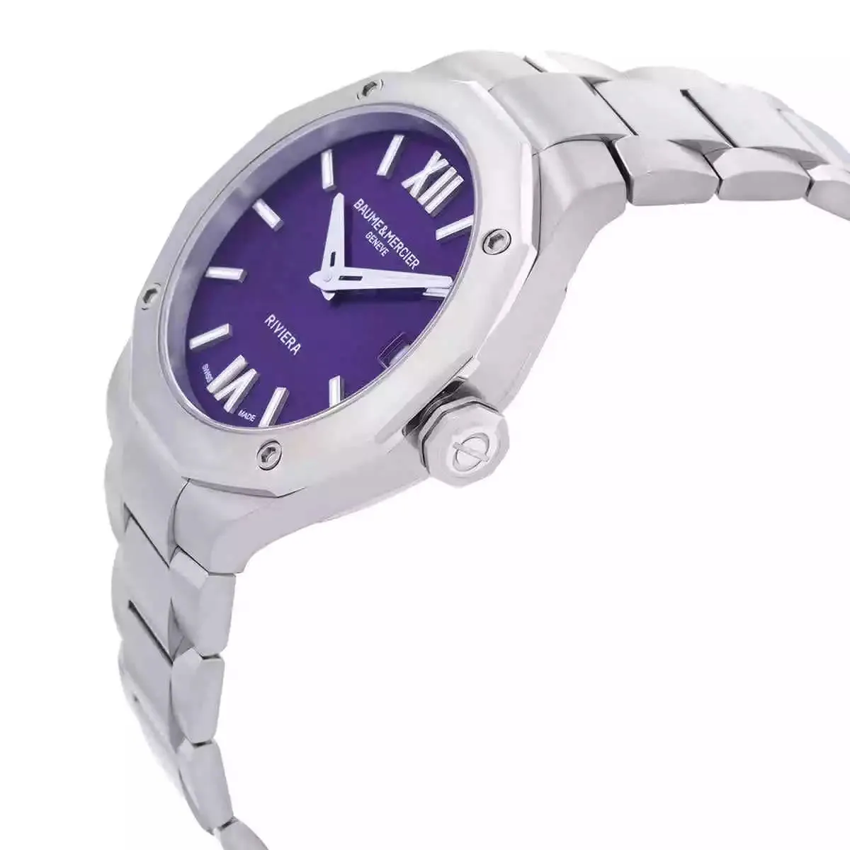 Riviera Quartz Purple Dial Ladies Watch (M0A10728) by Baume & Mercier