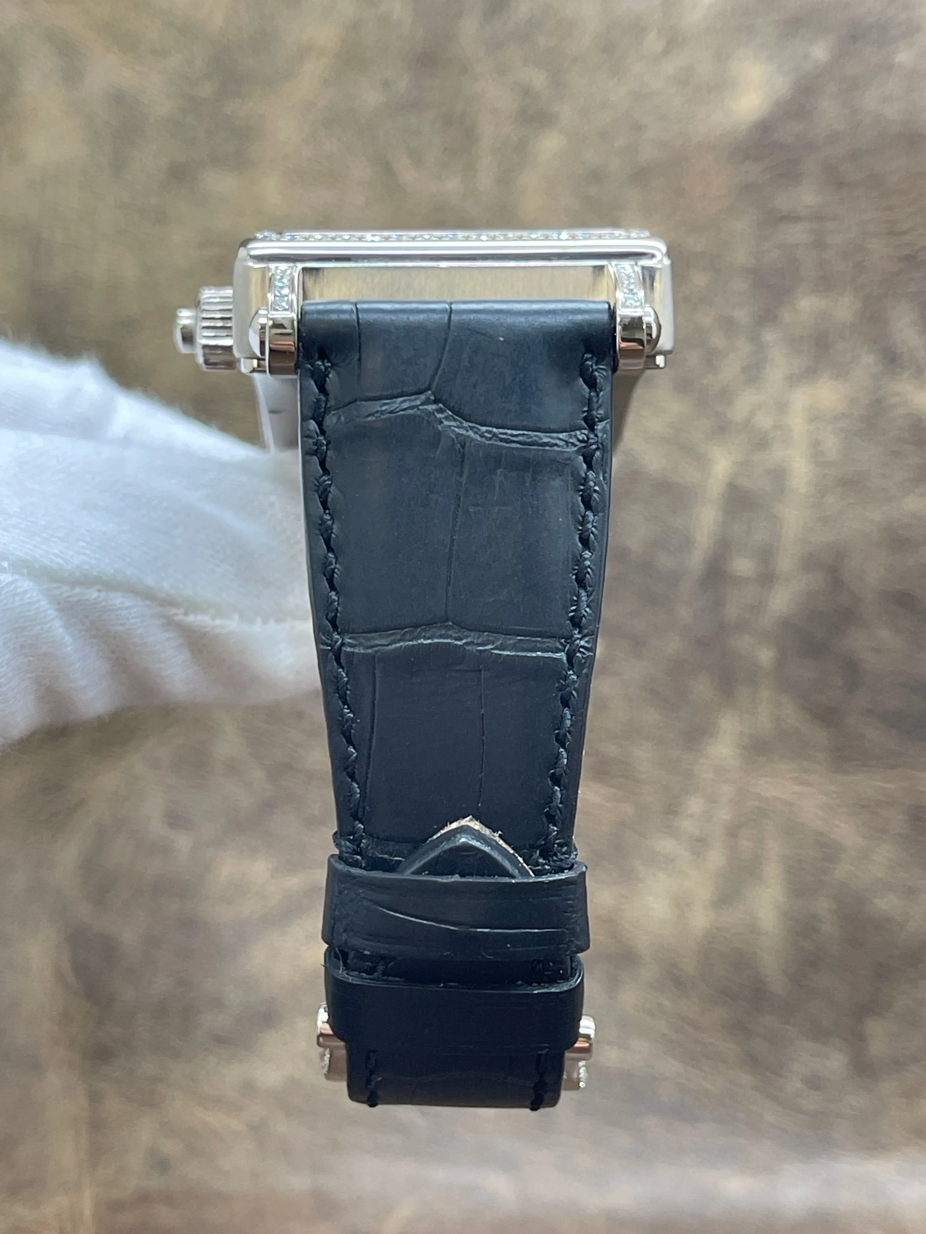 Roger Dubuis Monopusher 18K White Gold Diamonds Rare 28 L.E Much More Silver Dial Manual Wind Watch