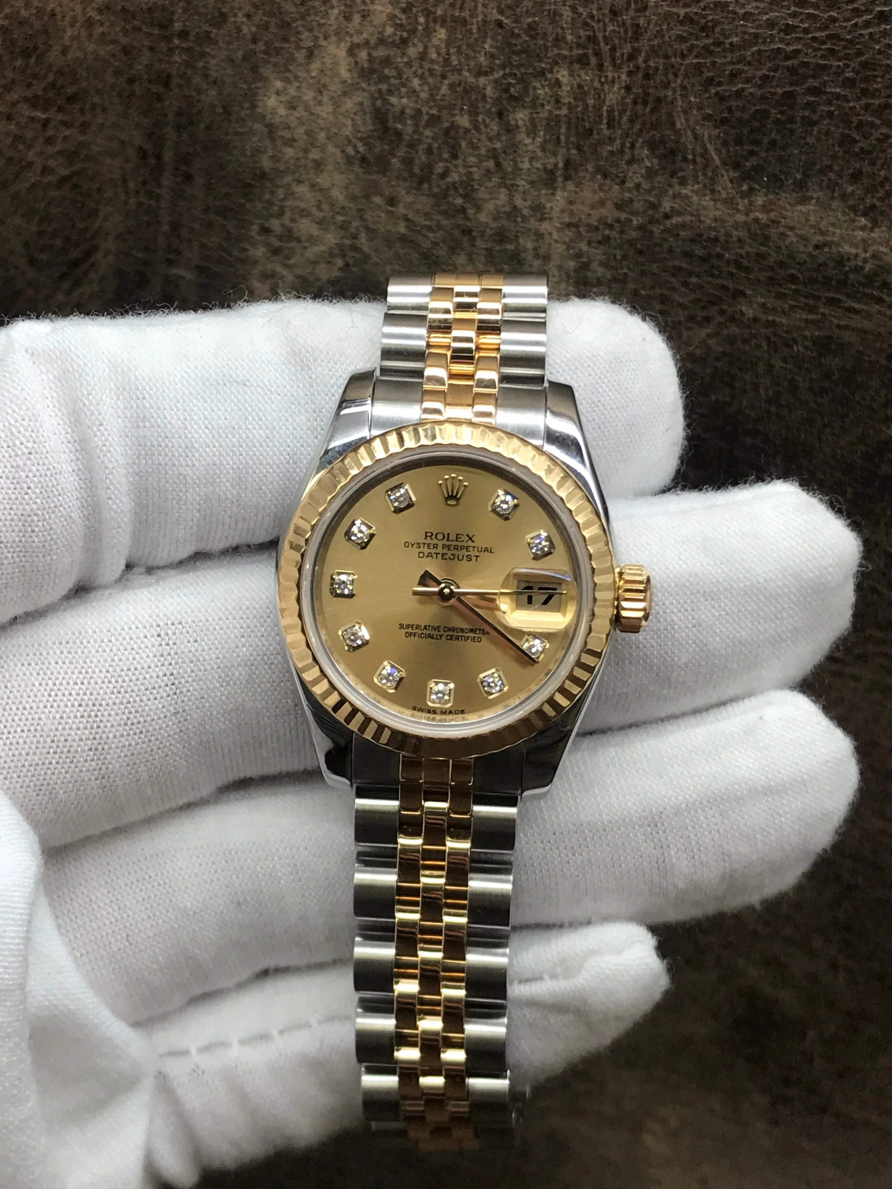 Rolex Datejust 179173 Champagne Dial Automatic  Women's Watch