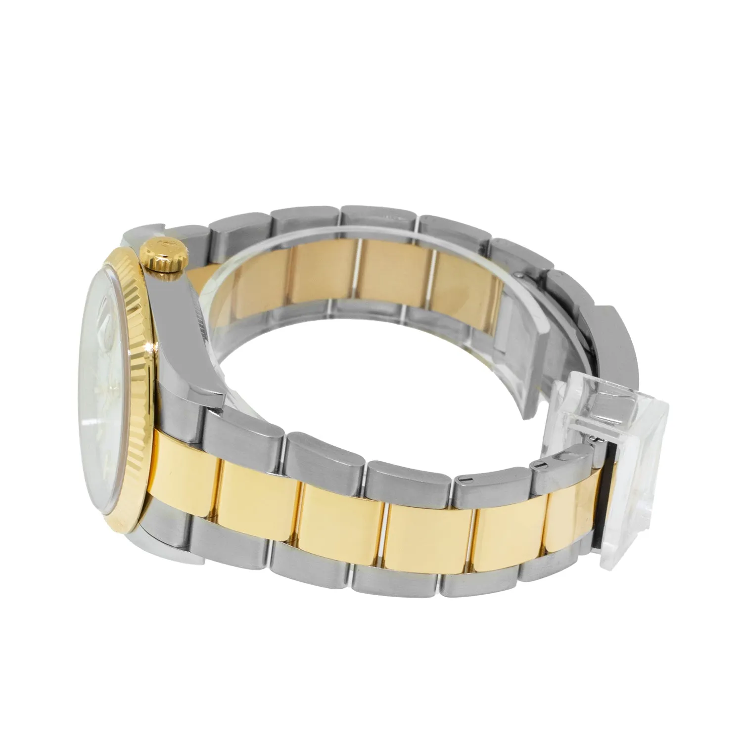 Rolex Datejust 36mm Yellow Gold & Steel White Index & Fluted Bezel 126233