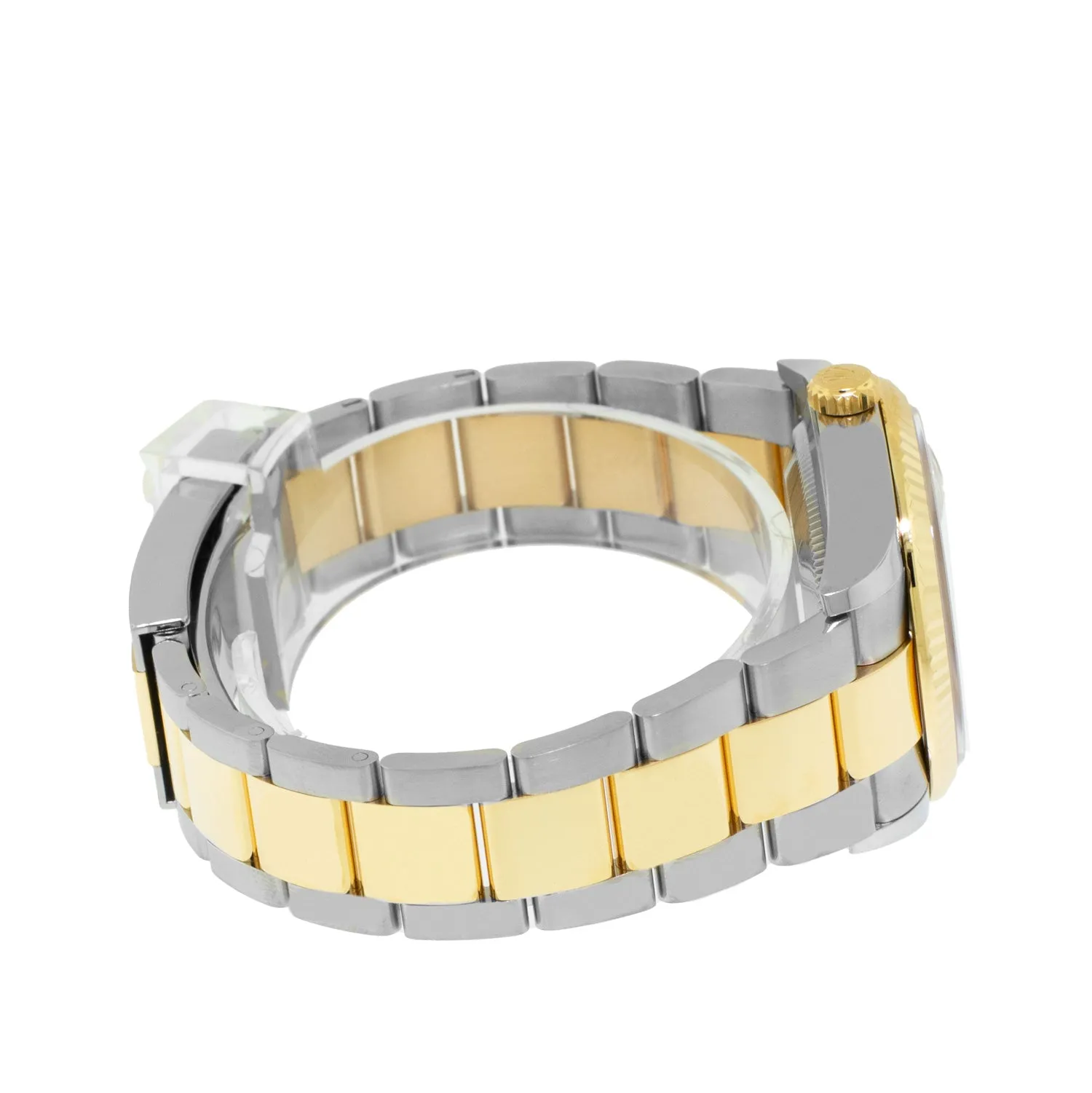 Rolex Datejust 36mm Yellow Gold & Steel White Index & Fluted Bezel 126233