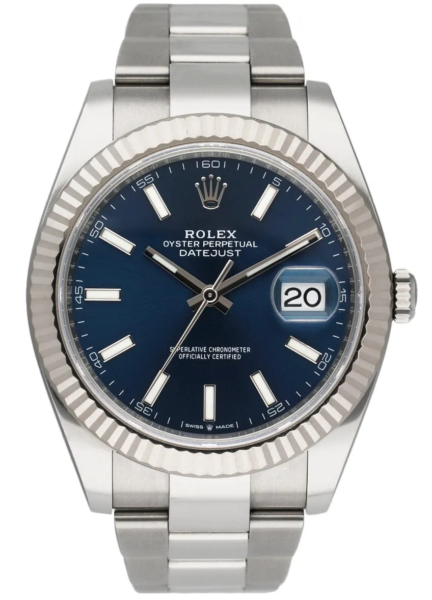 Rolex Datejust 41 126334 Stainless Steel Blue Dial Box Papers