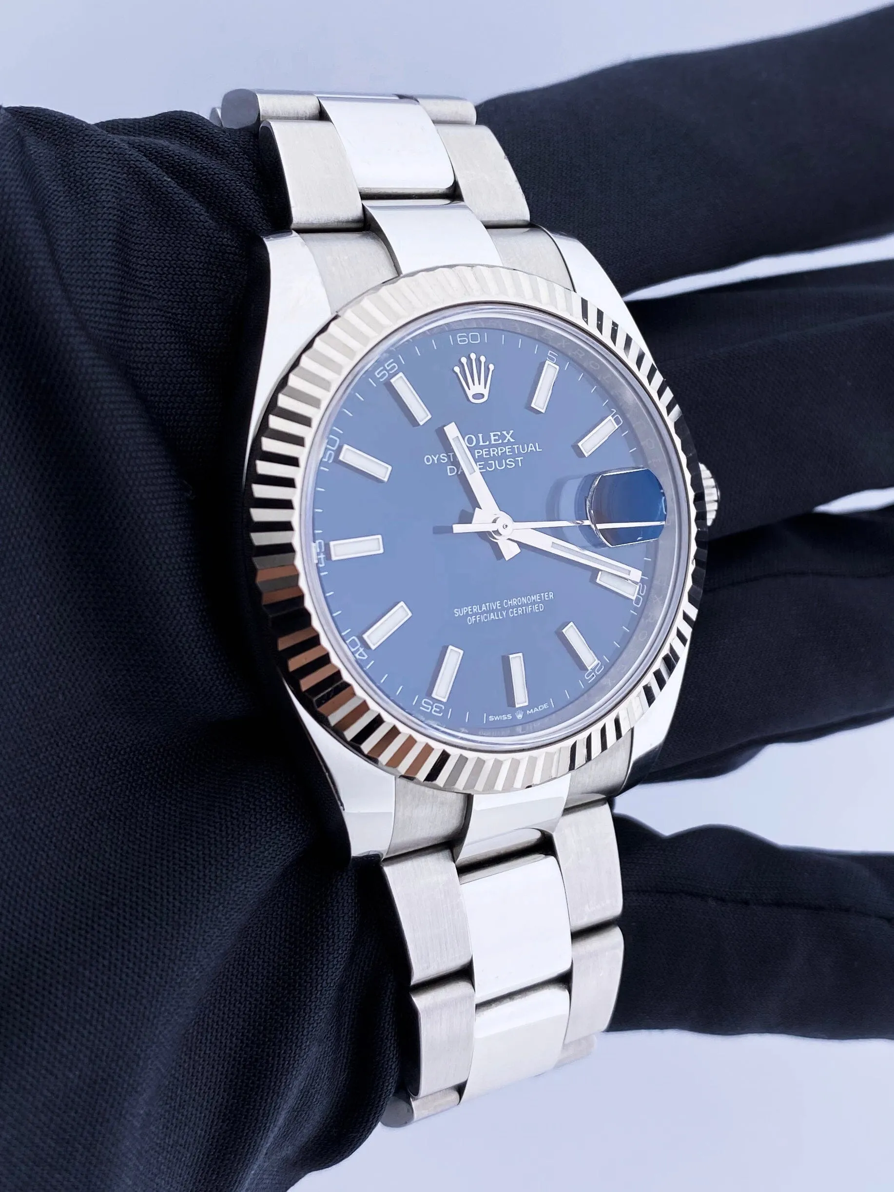 Rolex Datejust 41 126334 Stainless Steel Blue Dial Box Papers