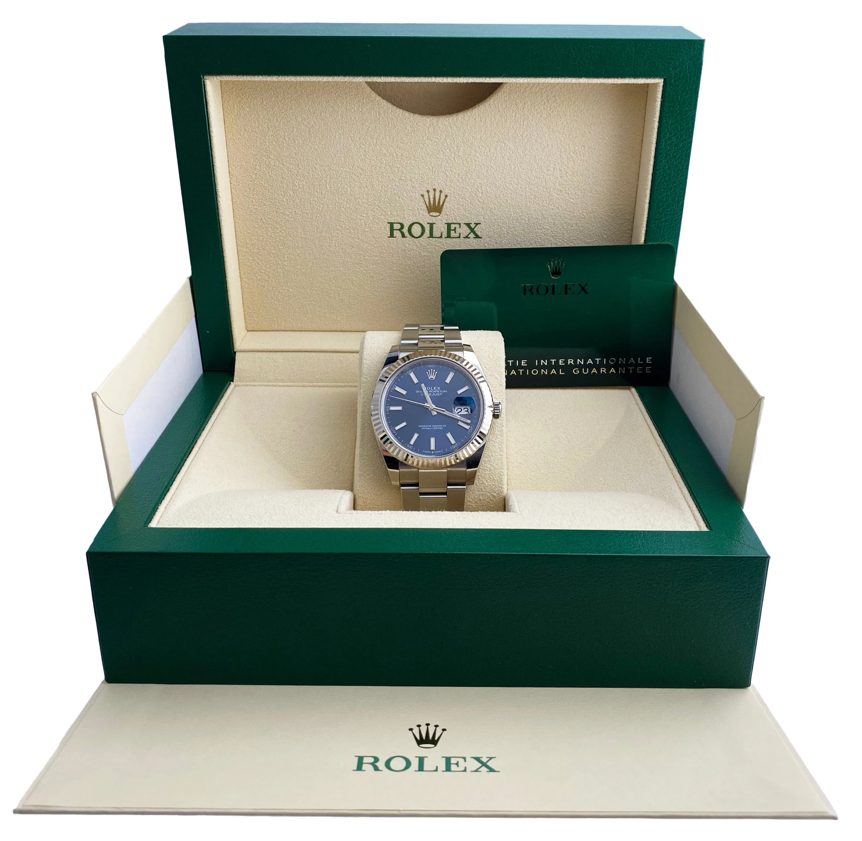 Rolex Datejust 41 126334 Stainless Steel Blue Dial Box Papers