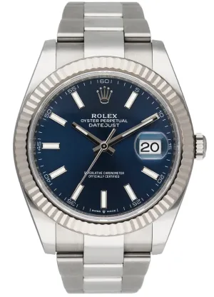 Rolex Datejust 41 126334 Stainless Steel Blue Dial Box Papers