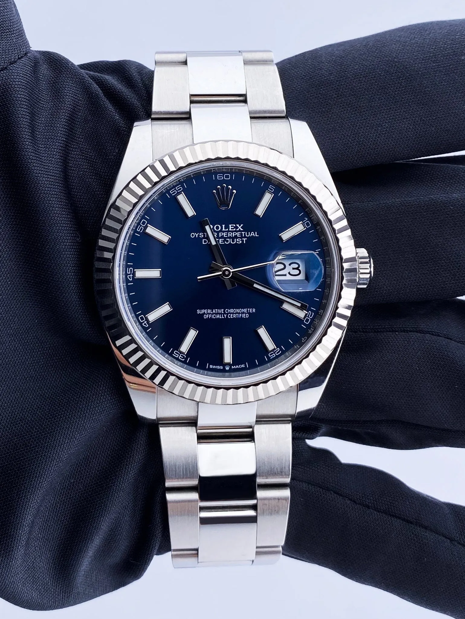 Rolex Datejust 41 126334 Stainless Steel Blue Dial Box Papers