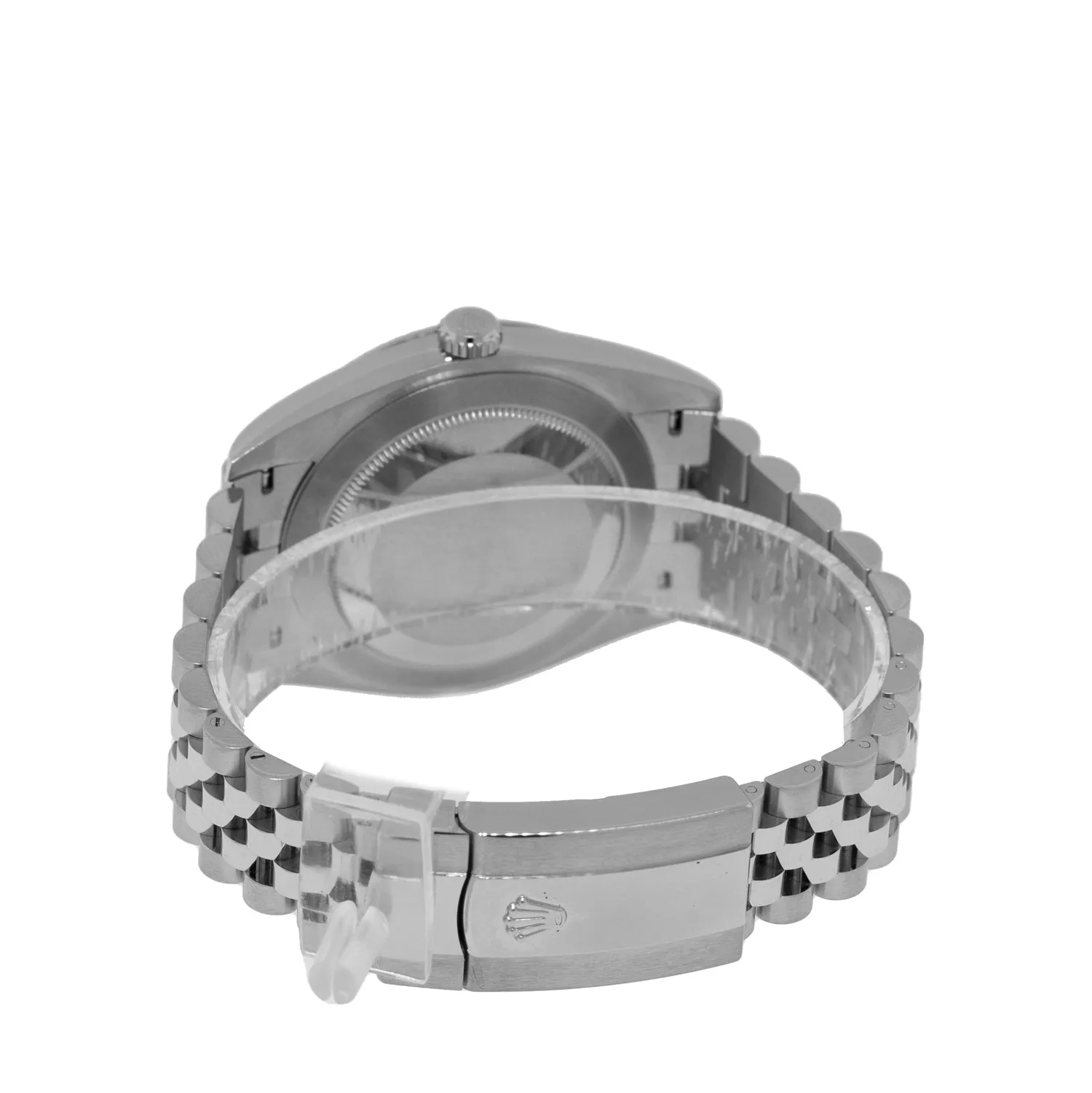 Rolex Datejust II 41mm Stainless Steel Green Index Motif Dial 18K White Gold Fluted Bezel 126334
