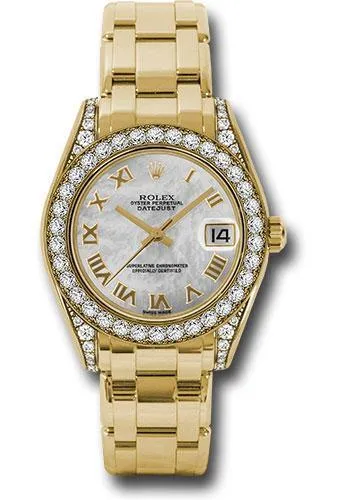 Rolex Datejust Pearlmaster 34mm Watch: 81158 mr