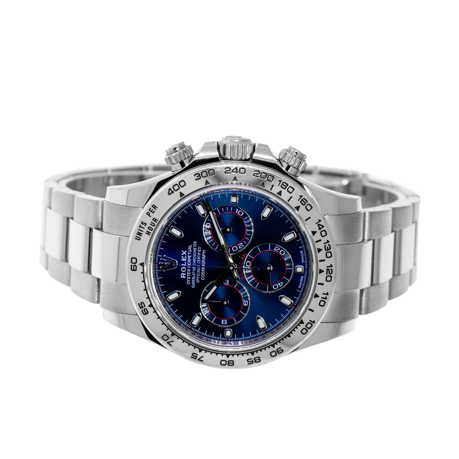 Rolex Daytona 40mm 18K White Gold Blue Dial & White Gold Bezel 116509