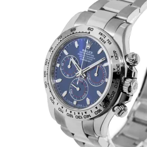 Rolex Daytona 40mm 18K White Gold Blue Dial & White Gold Bezel 116509