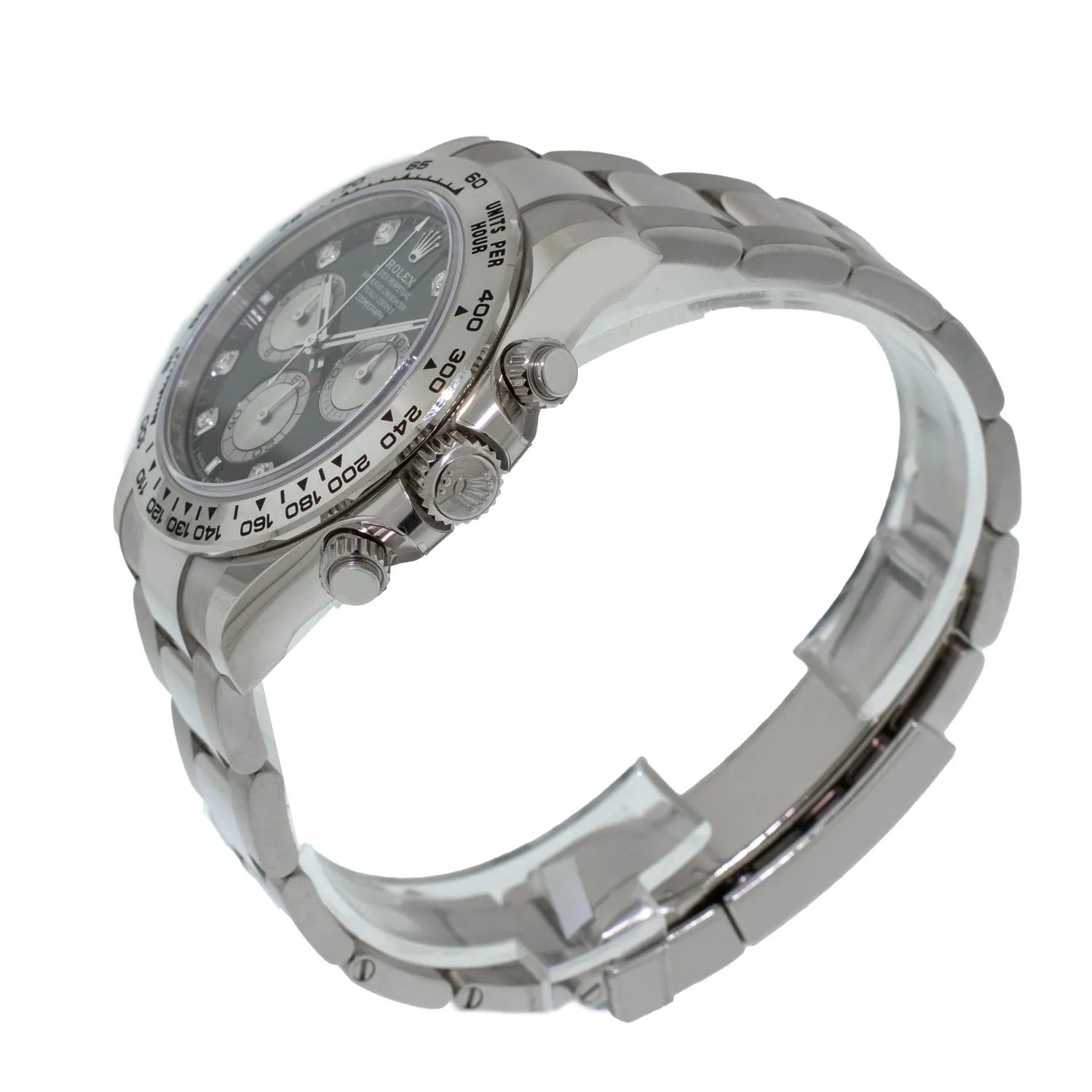 Rolex Daytona 40mm White Gold Black Diamond Dial & White Gold Bezel 126509