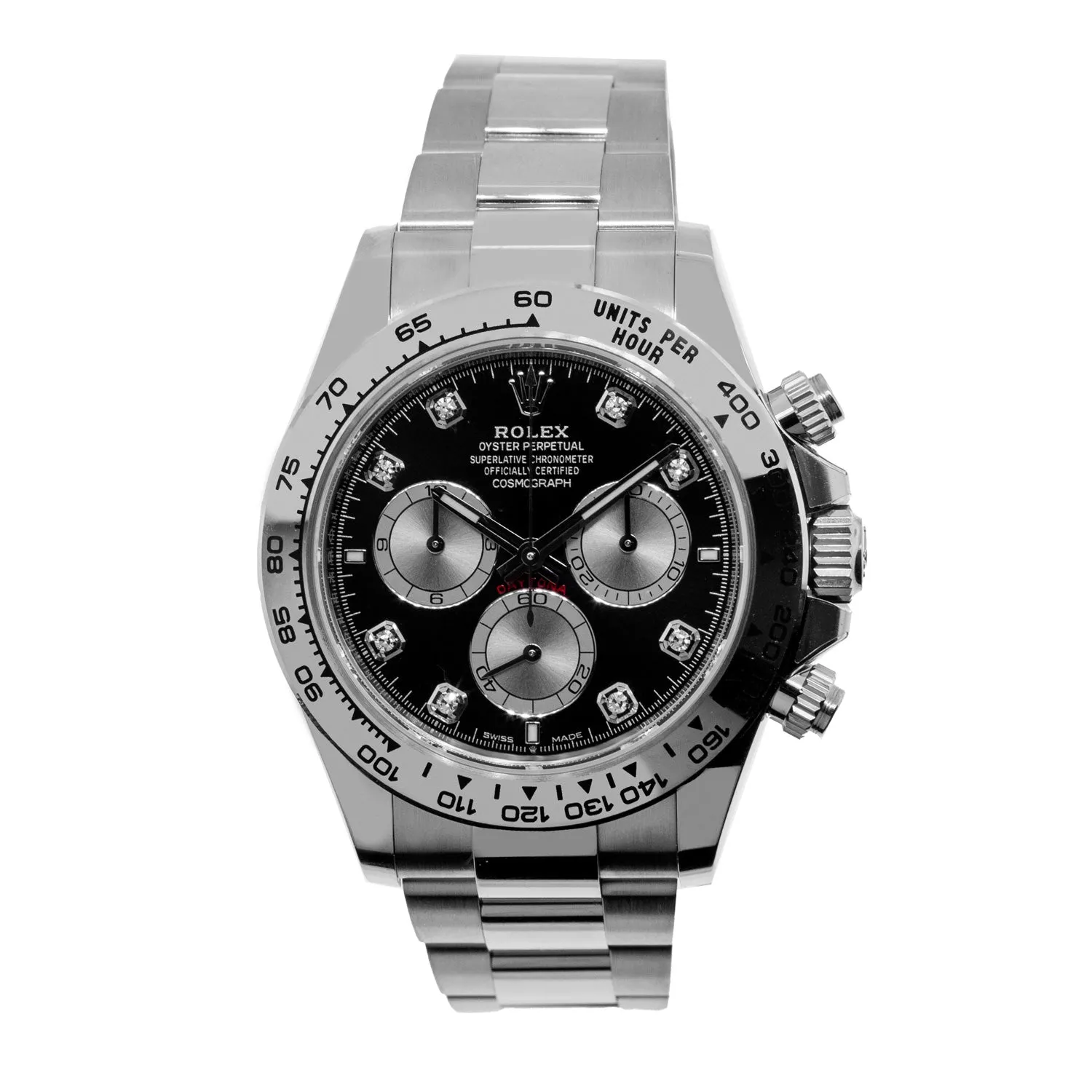 Rolex Daytona 40mm White Gold Black Diamond Dial & White Gold Bezel 126509