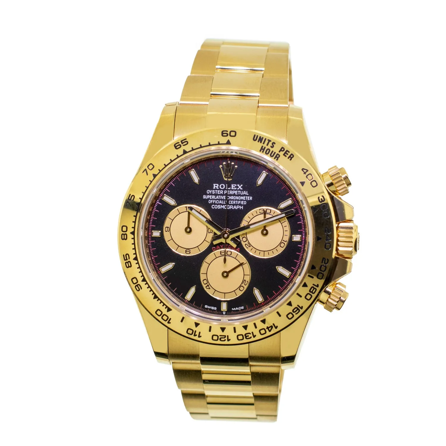 Rolex Daytona 40mm Yellow Gold Black Index "Paul Newman" Dial & Gold Bezel 126508
