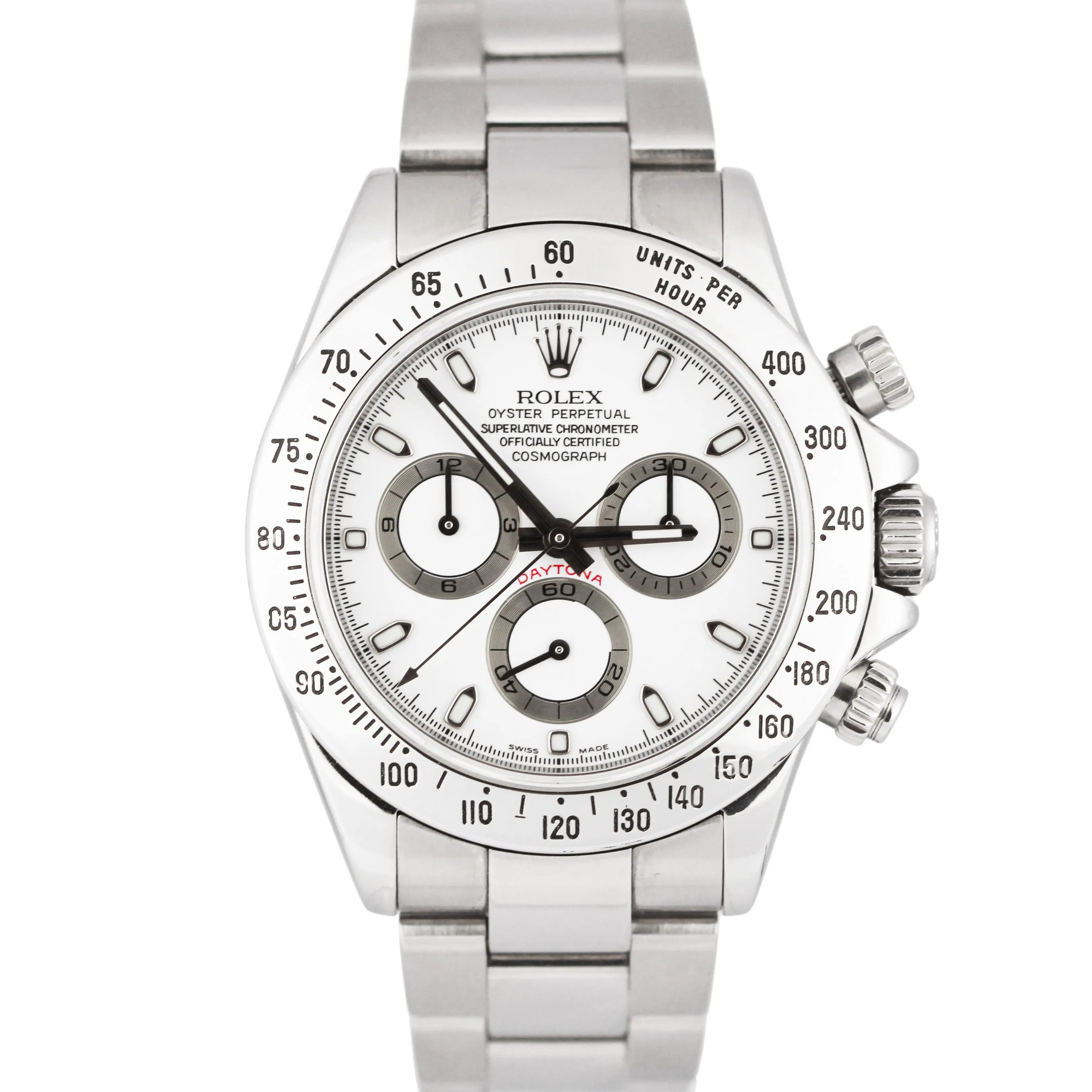 Rolex Daytona Cosmograph White Dial Automatic Stainless Steel 40mm 116520 Watch
