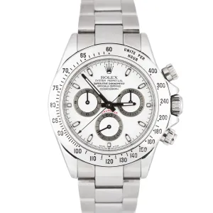 Rolex Daytona Cosmograph White Dial Automatic Stainless Steel 40mm 116520 Watch