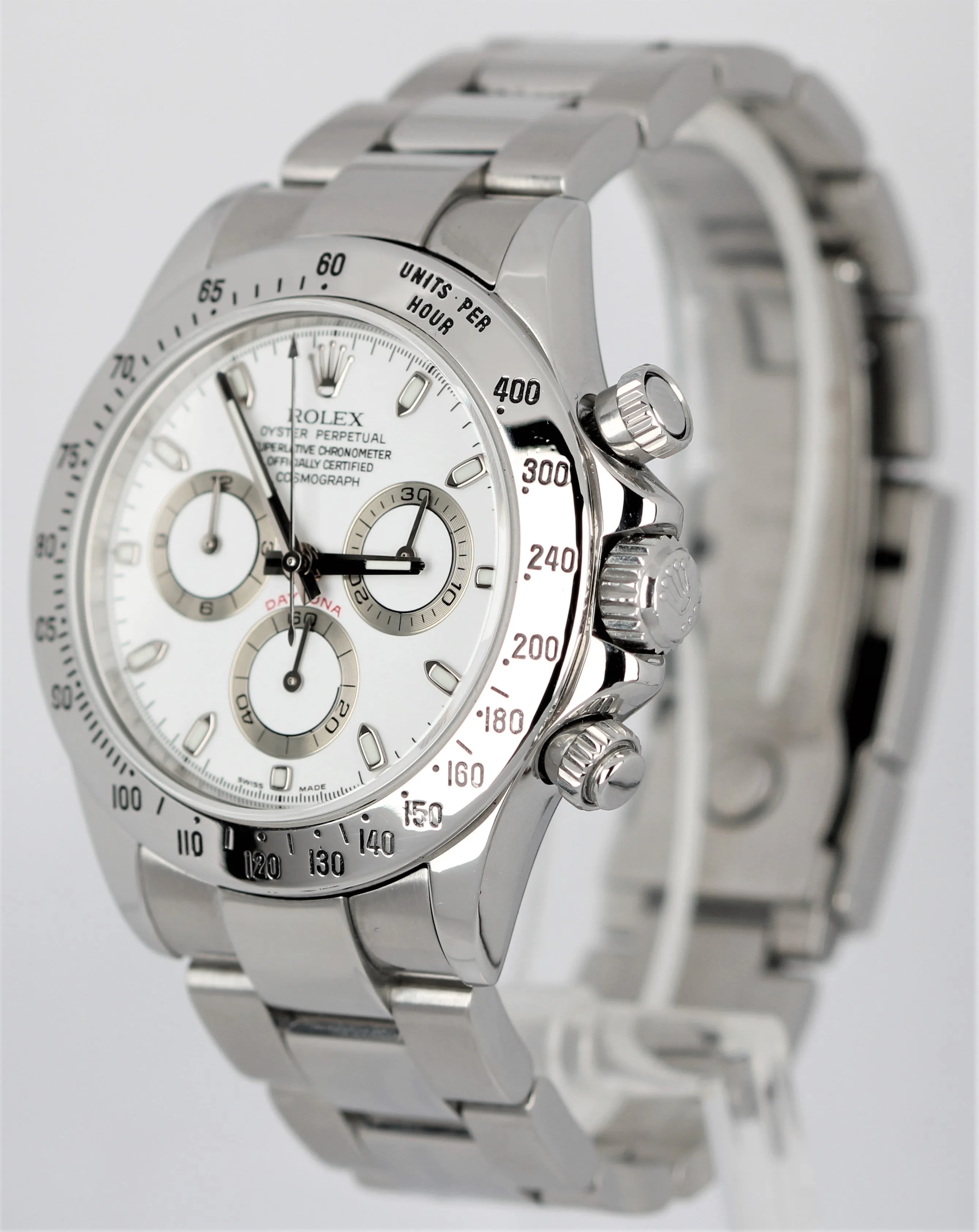 Rolex Daytona Cosmograph White Dial Automatic Stainless Steel 40mm 116520 Watch